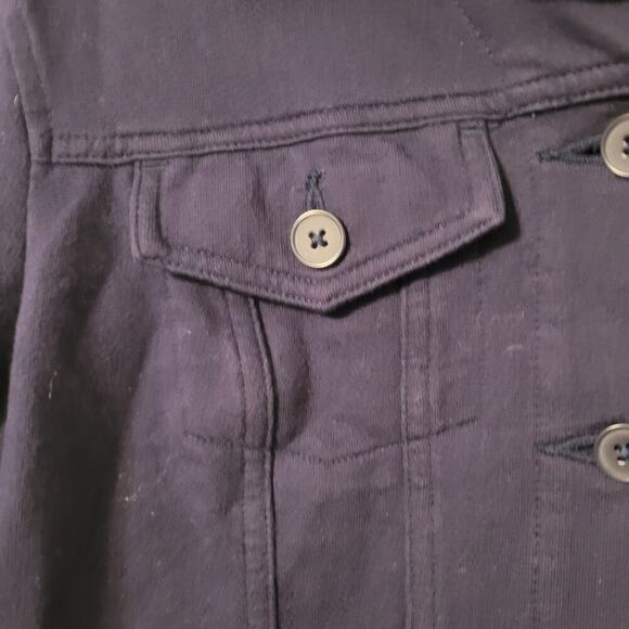 Norma Kamali Navy Blue Classic‎ Utility Dispatch Button Up Jacket Womens M - Picture 11 of 12